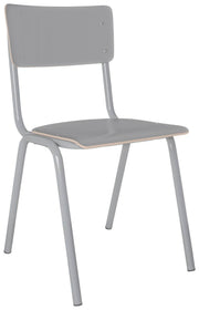 Stuhl Stapelstuhl BACK TO SCHOOL Grau von ZUIVER