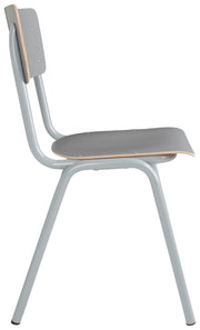 Stuhl Stapelstuhl BACK TO SCHOOL Grau von ZUIVER