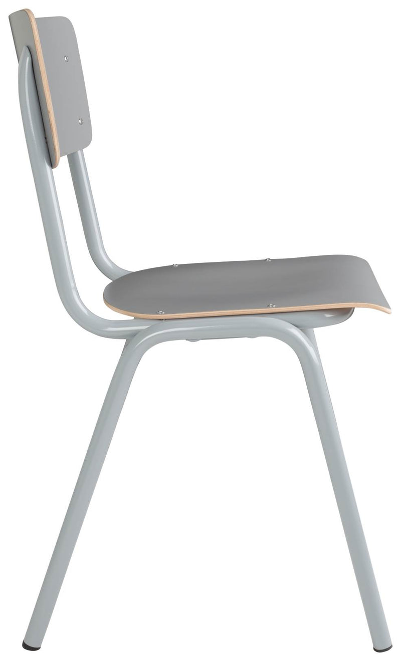 Stuhl Stapelstuhl BACK TO SCHOOL Grau von ZUIVER