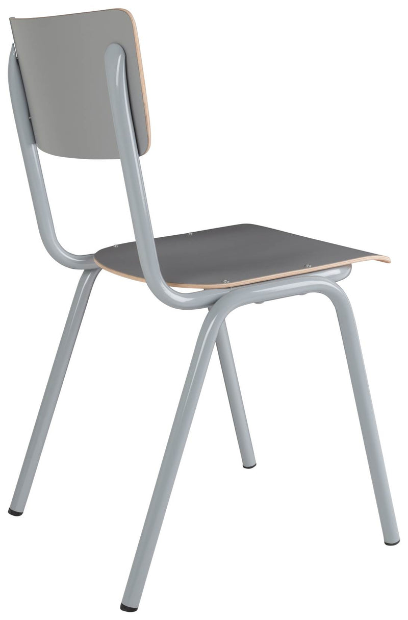 Stuhl Stapelstuhl BACK TO SCHOOL Grau von ZUIVER