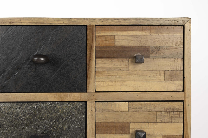 Kommode SAN aus Teakholz | Design Sideboard mit filigranem Stahlgestell