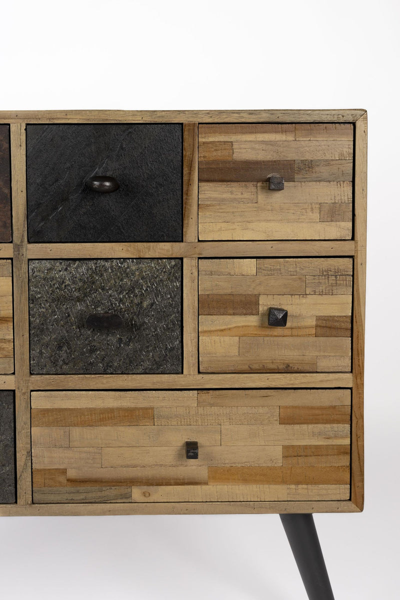 Kommode SAN aus Teakholz | Design Sideboard mit filigranem Stahlgestell