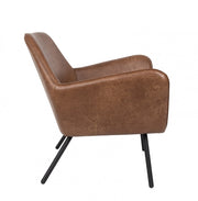 Retro Sessel BON Kunstleder Vintage Braun