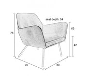 Retro Sessel BON Kunstleder Vintage Braun