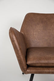 Retro Sessel BON Kunstleder Vintage Braun