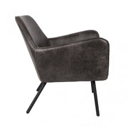 Retro Sessel BON Kunstleder Vintage Dunkelgrau