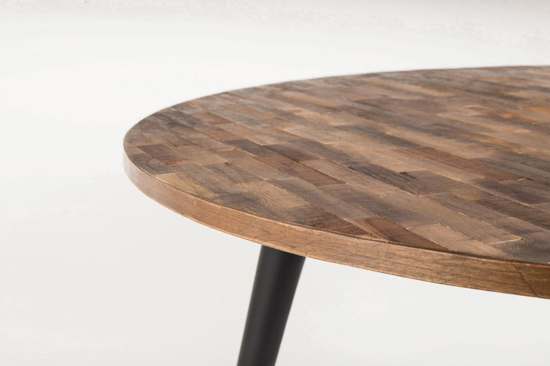 Runder Esstisch MO 110 cm - recycled Teak für ein gemütliches Ambiente