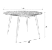 Runder Esstisch MO 110 cm - recycled Teak für ein gemütliches Ambiente