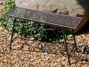 Gartenbank LORIN dunkelbraun lackiert Rost-Optik