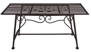 Gartenbank LORIN dunkelbraun lackiert Rost-Optik