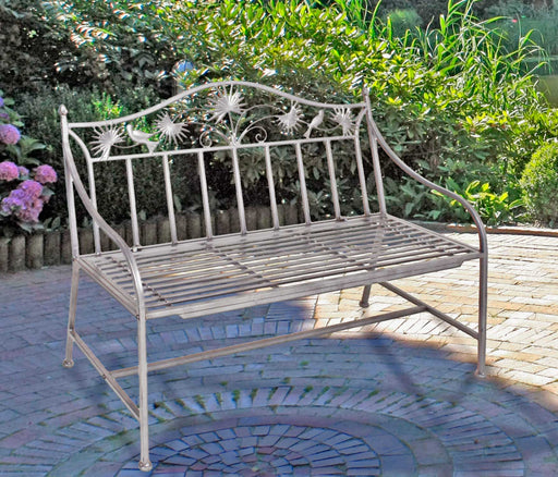 Gartenbank TALIN Metallbank 2-sitzig mit Armlehne Metall Anthrazit