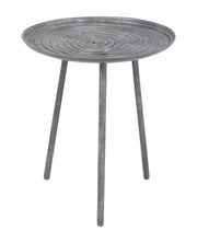 Beistelltisch SPIRAL 45 cm Metall Platte Black Nickel