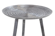 Beistelltisch SPIRAL 45 cm Metall Platte Black Nickel