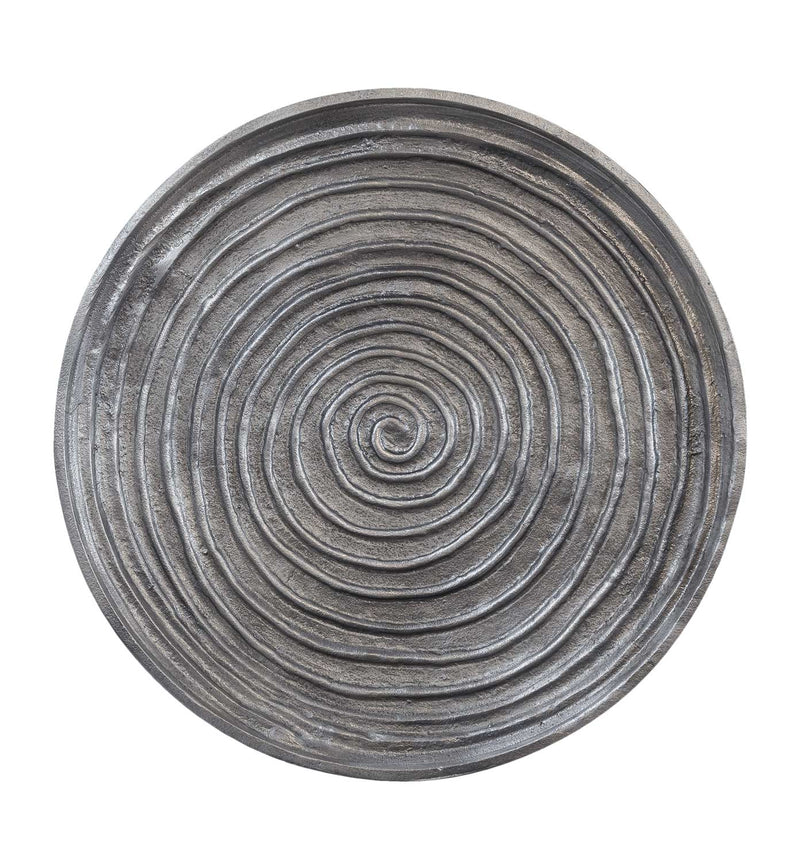 Beistelltisch SPIRAL 45 cm Metall Platte Black Nickel