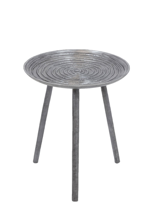 Beistelltisch SPIRAL 35 cm Metall Platte Black Nickel