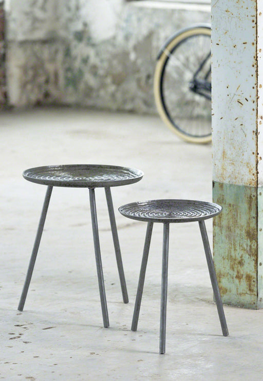 Beistelltisch SPIRAL 2er-Set Metall Platte