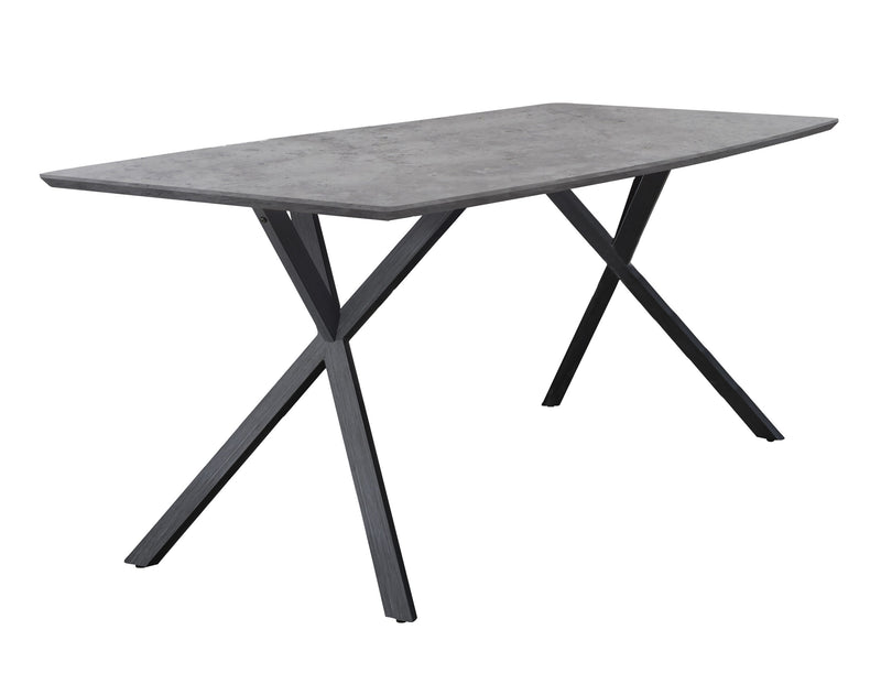 Esstisch HENK 160 x 90 cm Tischplatte in Beton-Optik