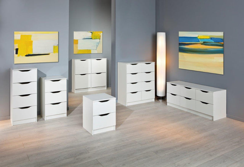 Kommode WESTPHALEN 3 Weiß mit 3 Schubläden