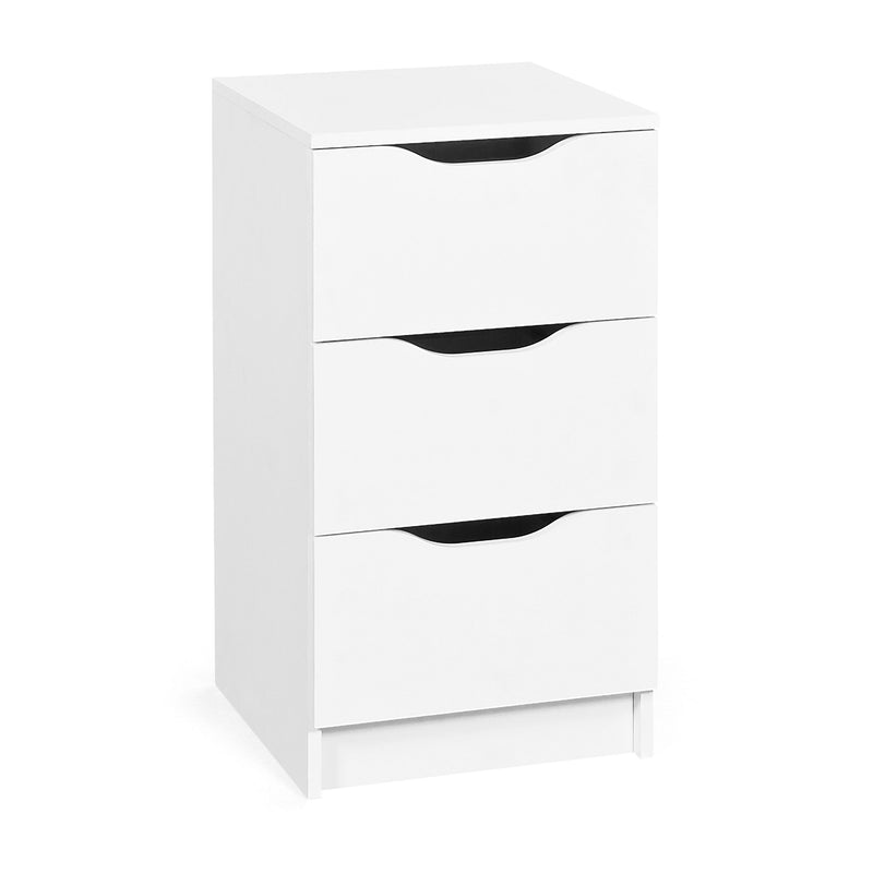 Kommode WESTPHALEN 3 Weiß mit 3 Schubladen für kleine Räume