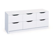 Kommode WESTPHALEN 6-B Weiß mit 6 Schubläden