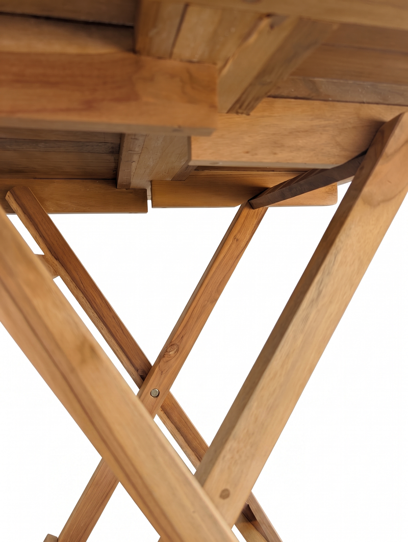 Klapptisch Gartentisch 60 x 60 cm in Premium Teak