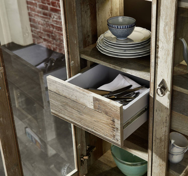 Vitrine BONANZA mit LED Beleuchtung - Driftwood Nachbildung