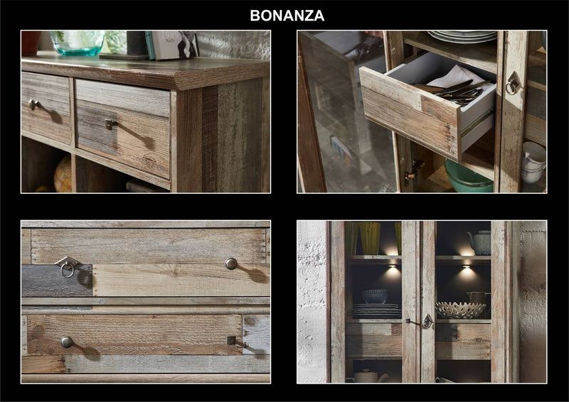 TV Lowboard BONANZA 130 cm - Driftwood Nachbildung