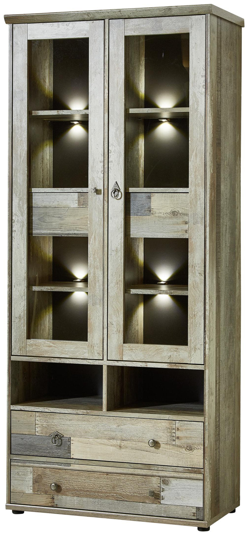 Wohnzimmerschrank Wohnwand BONANZA DD80 - Driftwood Nachbildung