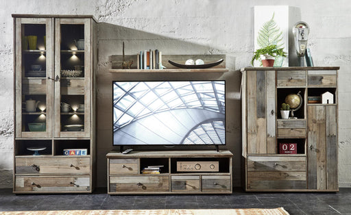Wohnzimmerschrank Wohnwand BONANZA DD80 - Driftwood Nachbildung