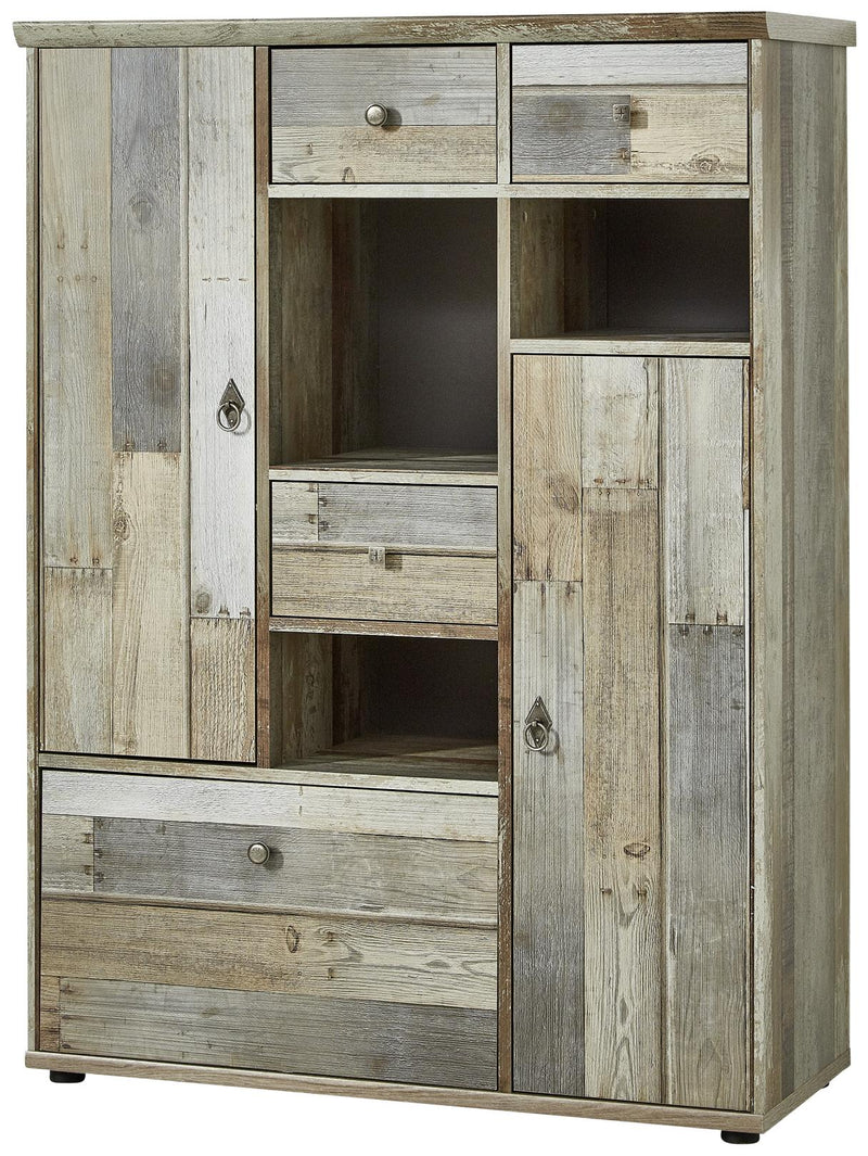 Wohnzimmerschrank Wohnwand BONANZA DD80 - Driftwood Nachbildung