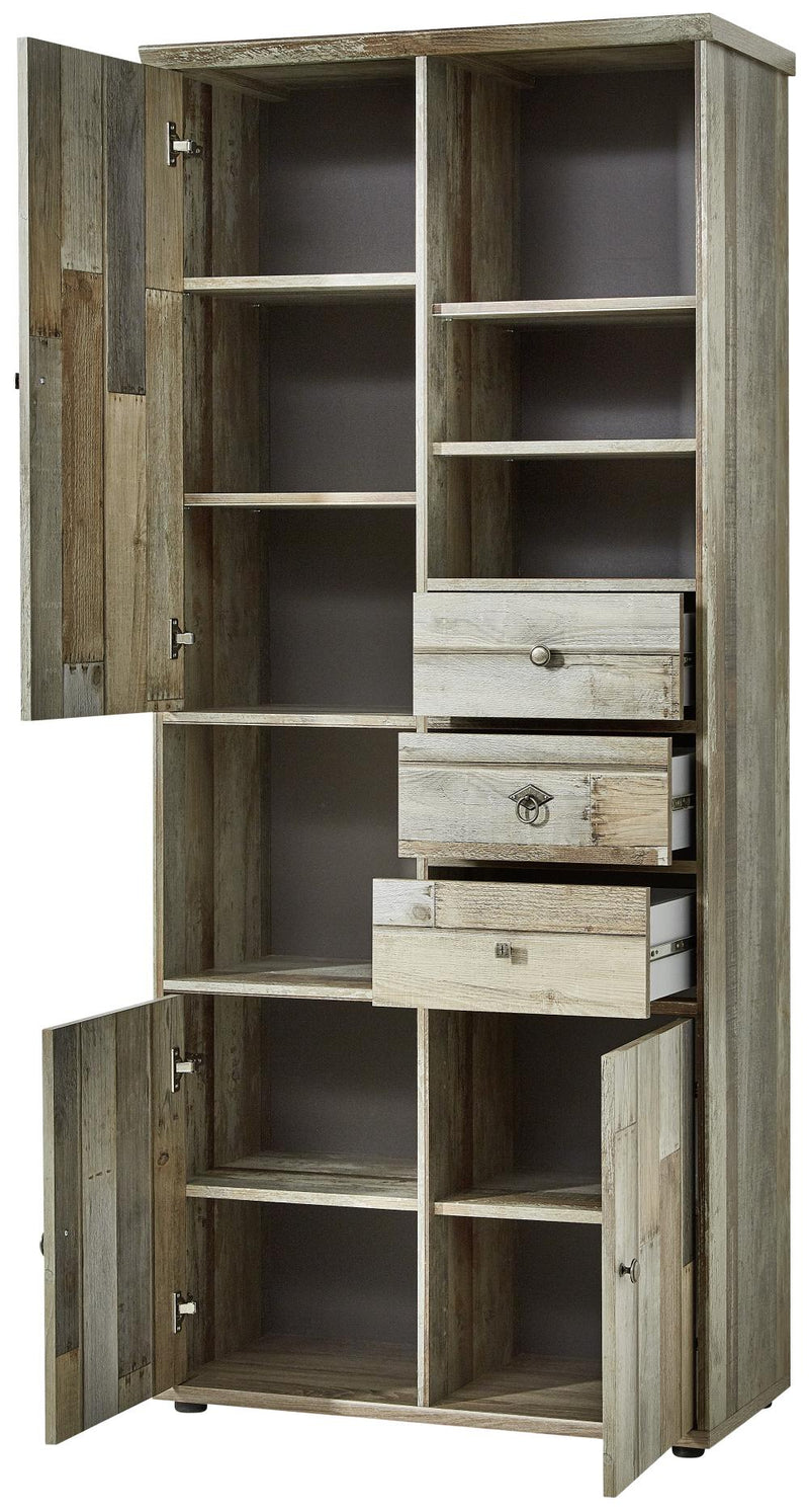 Wohnwand Wohnzimmerschrank BONANZA DD81 - Driftwood Nachbildung