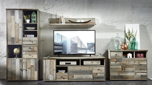Wohnwand Wohnzimmerschrank BONANZA DD81 - Driftwood Nachbildung