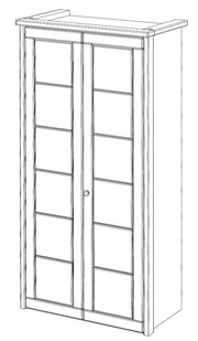 Kleiderschrank VITA SK289 2 Türen mit Kassetten-Front Kiefer massiv