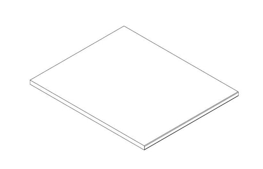 Technische Zeichnung des Einlebodens 48 cm für Schränke HALVAR + YLVA mit 3 Türen in Draufsicht.