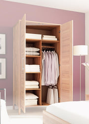 Inneneinteilung 98 cm Kernbuche für Schrank HALVAR + YLVA mit 2 Türen