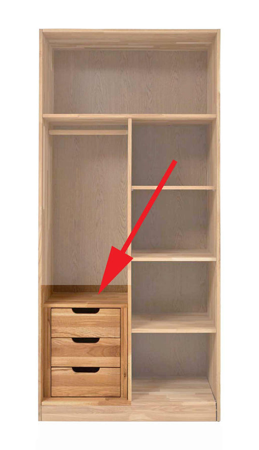 Schubladenblock passend zum Schrank NAYA für 1-trg. Element 45 cm