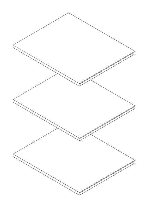 3er-Set Einlegeböden 45 cm für Schrank NAYA Wildeiche massiv