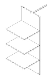 Inneneinteilung 92 cm für Schrank NAYA Wildeiche massiv