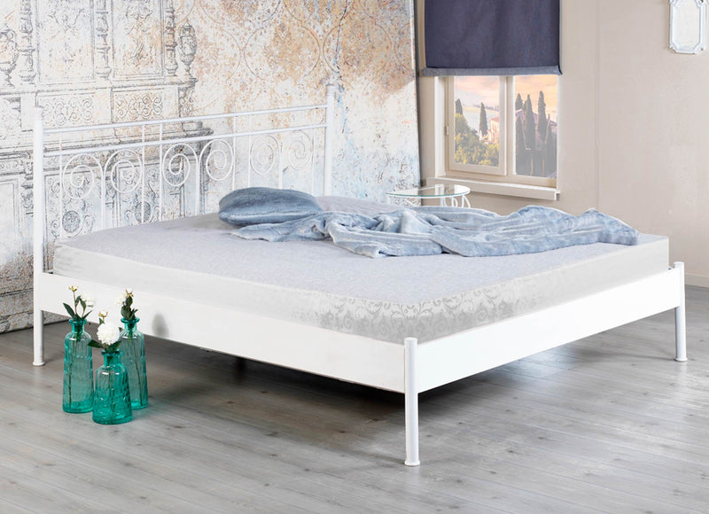 Metallbett IDA Weiß lackiert im Landhausstil verschiedene Größen