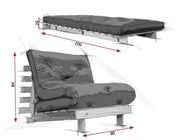 Schlafsofa ROOTS 90 cm Sofa Kiefer massiv unbehandelt von Karup