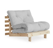 Schlafsofa ROOTS 90 cm Polster LIGHT GREY Klappsofa Gestell Kiefer