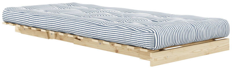 Schlafsofa ROOTS 90 cm Polster Beach Blue Klappsofa Gestell Kiefer