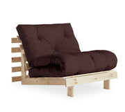 Schlafsofa ROOTS 90 cm Polster BROWN Ausziehcouch Gestell Kiefer