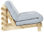 Schlafsofa ROOTS 90 cm Polster Beach Blue Klappsofa Gestell Kiefer