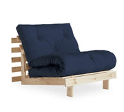 Schlafsofa ROOTS 90 cm Polster NAVY BLUE Ausziehcouch Gestell Kiefer