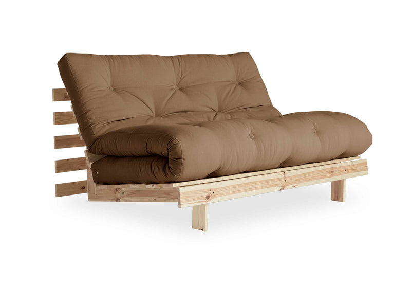 Schlafsofa ROOTS 140 cm Polster MOCCA Klappsofa Gestell Kiefer