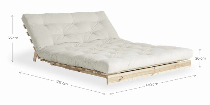Schlafsofa ROOTS 140 cm Sofa Kiefer massiv unbehandelt von Karup