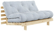 Schlafsofa ROOTS 140 cm Polster Beach Blue Klappsofa Gestell Kiefer