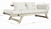 Schlafsofa BEBOP Sofa Kiefer natur lackiert abklappbar von Karup