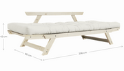 Schlafsofa BEBOP Sofa Kiefer natur lackiert abklappbar von Karup